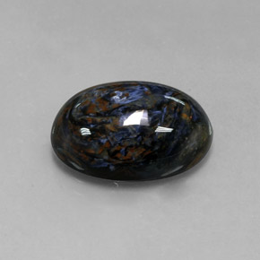 12.63캐럿 천연 멀티컬러 피터사이트, 타원형 컷, 18×13.2 mm, 불투명체