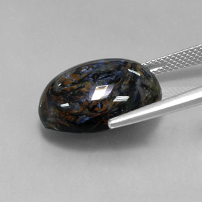 12.63캐럿 천연 멀티컬러 피터사이트, 타원형 컷, 18×13.2 mm, 불투명체