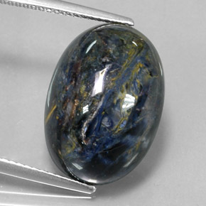 12.78캐럿 천연 멀티컬러 피터사이트, 타원형 컷, 17.9×13.1 mm, 불투명체