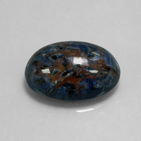12.59캐럿 천연 멀티컬러 피터사이트, 타원형 컷, 18×13.1 mm, 불투명체