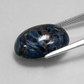 12.59캐럿 천연 멀티컬러 피터사이트, 타원형 컷, 18×13.1 mm, 불투명체