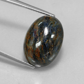 12.48캐럿 천연 멀티컬러 피터사이트, 타원형 컷, 18×13 mm, 불투명체
