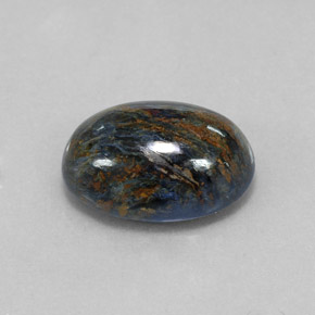 12.48캐럿 천연 멀티컬러 피터사이트, 타원형 컷, 18×13 mm, 불투명체
