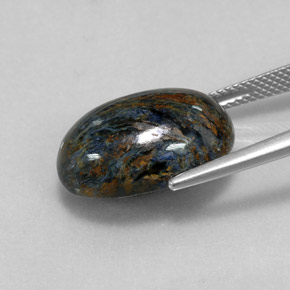 12.48캐럿 천연 멀티컬러 피터사이트, 타원형 컷, 18×13 mm, 불투명체
