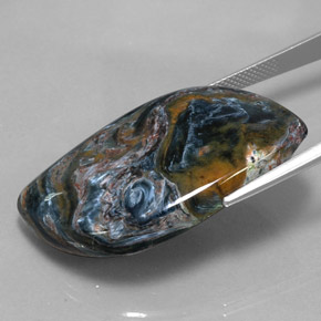 36.00캐럿 천연 멀티컬러 피터사이트, 멋진 모양, 35.4×21.4 mm, 불투명체