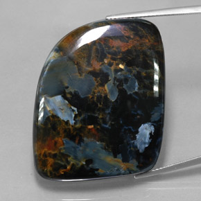 57.58캐럿 천연 멀티컬러 피터사이트, 멋진 모양, 33.6×27.9 mm, 불투명체