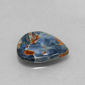 1.84캐럿 천연 멀티컬러 피터사이트, 배 모양, 12.2×9.7 mm, 불투명체