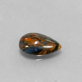 1.11캐럿 천연 멀티컬러 피터사이트, 배 모양, 9.3×6.4 mm, 불투명체
