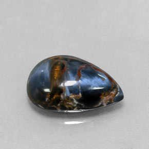 4.76캐럿 천연 멀티컬러 피터사이트, 배 모양, 14.6×10.3 mm, 불투명체