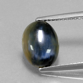 2.27캐럿 천연 멀티컬러 피터사이트, 타원형 컷, 10.3×7.9 mm, 불투명체