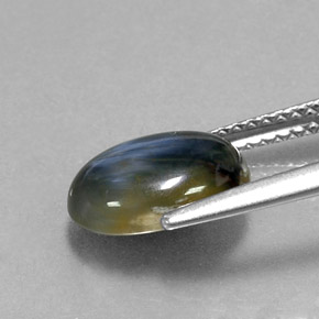2.27캐럿 천연 멀티컬러 피터사이트, 타원형 컷, 10.3×7.9 mm, 불투명체