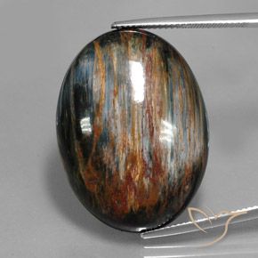 34.48ct 자연스러운 다색 피터사이트, 타원형, 불투명체