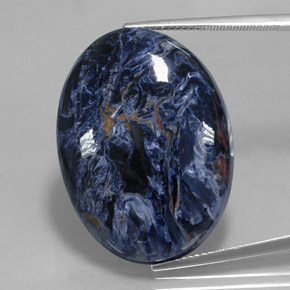 31.93캐럿 천연 멀티컬러 피터사이트, 타원형 컷, 30.4×22.3 mm, 불투명체
