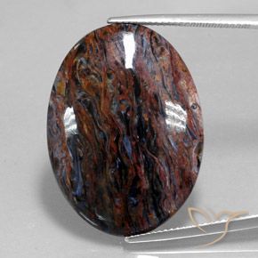 18.72ct 자연스러운 다색 피터사이트, 타원형, 불투명체