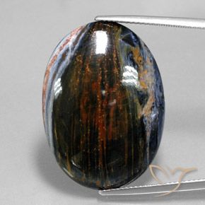22.47ct 자연스러운 다색 피터사이트, 타원형, 불투명체