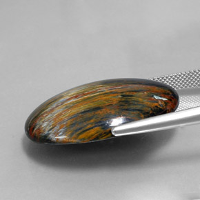 28.90캐럿 천연 다색 피터사이트, 타원형 컷, 불투명체