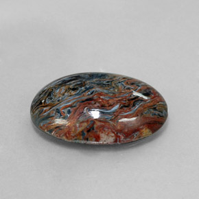 6.85캐럿 천연 멀티컬러 피터사이트, 타원형 컷, 18×13 mm, 불투명체