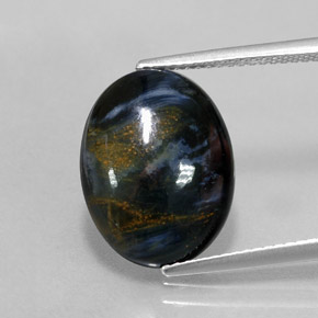 5.59캐럿 천연 멀티컬러 피터사이트, 타원형 컷, 16×12.3 mm, 불투명체