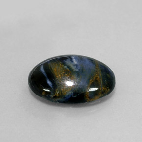 5.59캐럿 천연 멀티컬러 피터사이트, 타원형 컷, 16×12.3 mm, 불투명체