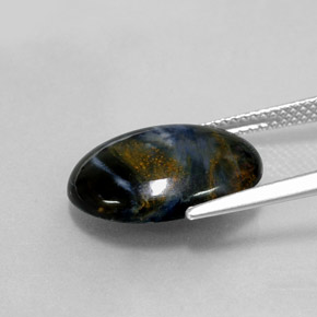 5.59캐럿 천연 멀티컬러 피터사이트, 타원형 컷, 16×12.3 mm, 불투명체