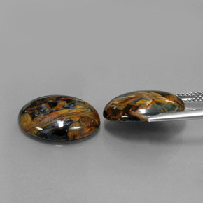 캐럿 천연 다색 피터사이트 보석, 타원형 컷, 불투명체