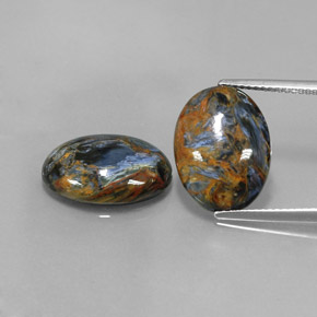 캐럿 천연 다색 피터사이트 보석, 타원형 컷, 불투명체