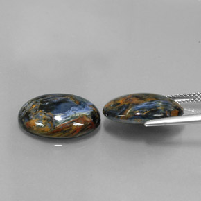 캐럿 천연 다색 피터사이트 보석, 타원형 컷, 불투명체