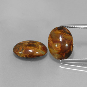 캐럿 천연 다색 피터사이트 보석, 타원형 컷, 불투명체