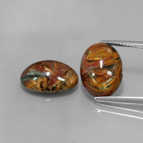 캐럿 천연 멀티컬러 피터사이트 보석, 타원형 컷, 14.1×10.3 mm, 불투명체