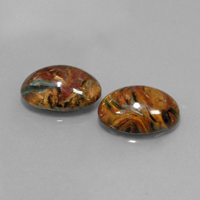 캐럿 천연 멀티컬러 피터사이트 보석, 타원형 컷, 14.1×10.3 mm, 불투명체