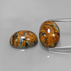 캐럿 천연 멀티컬러 피터사이트 보석, 타원형 컷, 14×10.2 mm, 불투명체