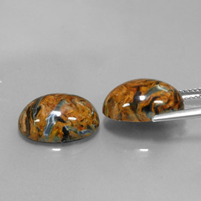 캐럿 천연 멀티컬러 피터사이트 보석, 타원형 컷, 14×10.2 mm, 불투명체
