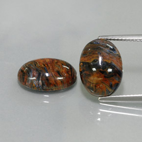 캐럿 천연 멀티컬러 피터사이트 보석, 타원형 컷, 14×10.1 mm, 불투명체