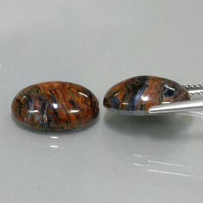 캐럿 천연 멀티컬러 피터사이트 보석, 타원형 컷, 14×10.1 mm, 불투명체