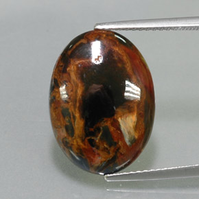 5.53캐럿 천연 멀티컬러 피터사이트, 타원형 컷, 18×13.1 mm, 불투명체