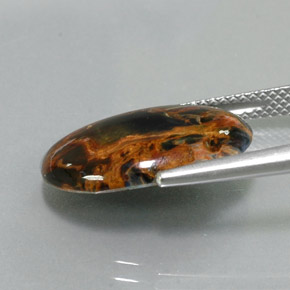 5.53캐럿 천연 멀티컬러 피터사이트, 타원형 컷, 18×13.1 mm, 불투명체