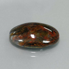 7.68캐럿 천연 멀티컬러 피터사이트, 타원형 컷, 18.1×13.2 mm, 불투명체