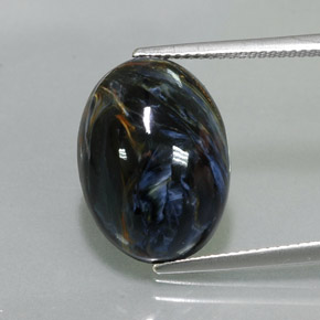 9.68캐럿 천연 멀티컬러 피터사이트, 타원형 컷, 17.9×13 mm, 불투명체