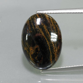 8.24캐럿 천연 멀티컬러 피터사이트, 타원형 컷, 18.1×13.2 mm, 불투명체