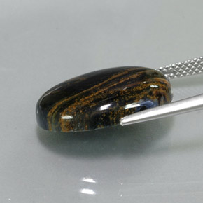 8.24캐럿 천연 멀티컬러 피터사이트, 타원형 컷, 18.1×13.2 mm, 불투명체