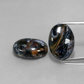 캐럿 천연 멀티컬러 피터사이트 보석, 타원형 컷, 18.2×13.2 mm, 불투명체
