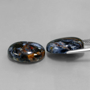 캐럿 천연 멀티컬러 피터사이트 보석, 타원형 컷, 18.2×13.2 mm, 불투명체