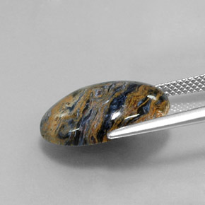 8.02캐럿 천연 멀티컬러 피터사이트, 타원형 컷, 17.8×13.1 mm, 불투명체