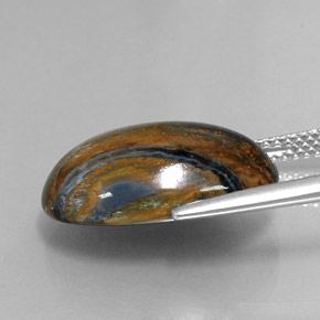 10.13캐럿 천연 다색 피터사이트, 타원형 컷, 불투명체