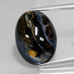 10.98캐럿 천연 멀티컬러 피터사이트, 타원형 컷, 17.9×13.1 mm, 불투명체