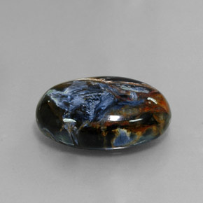 11.36캐럿 천연 멀티컬러 피터사이트, 타원형 컷, 18.1×13.1 mm, 불투명체