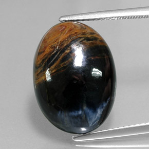 12.64캐럿 천연 멀티컬러 피터사이트, 타원형 컷, 17.9×13 mm, 불투명체