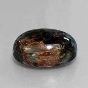 13.37캐럿 천연 멀티컬러 피터사이트, 타원형 컷, 17.9×12.9 mm, 불투명체
