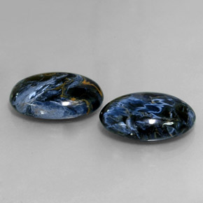 캐럿 천연 다색 피터사이트 보석, 타원형 컷, 불투명체