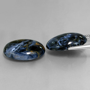 캐럿 천연 다색 피터사이트 보석, 타원형 컷, 불투명체